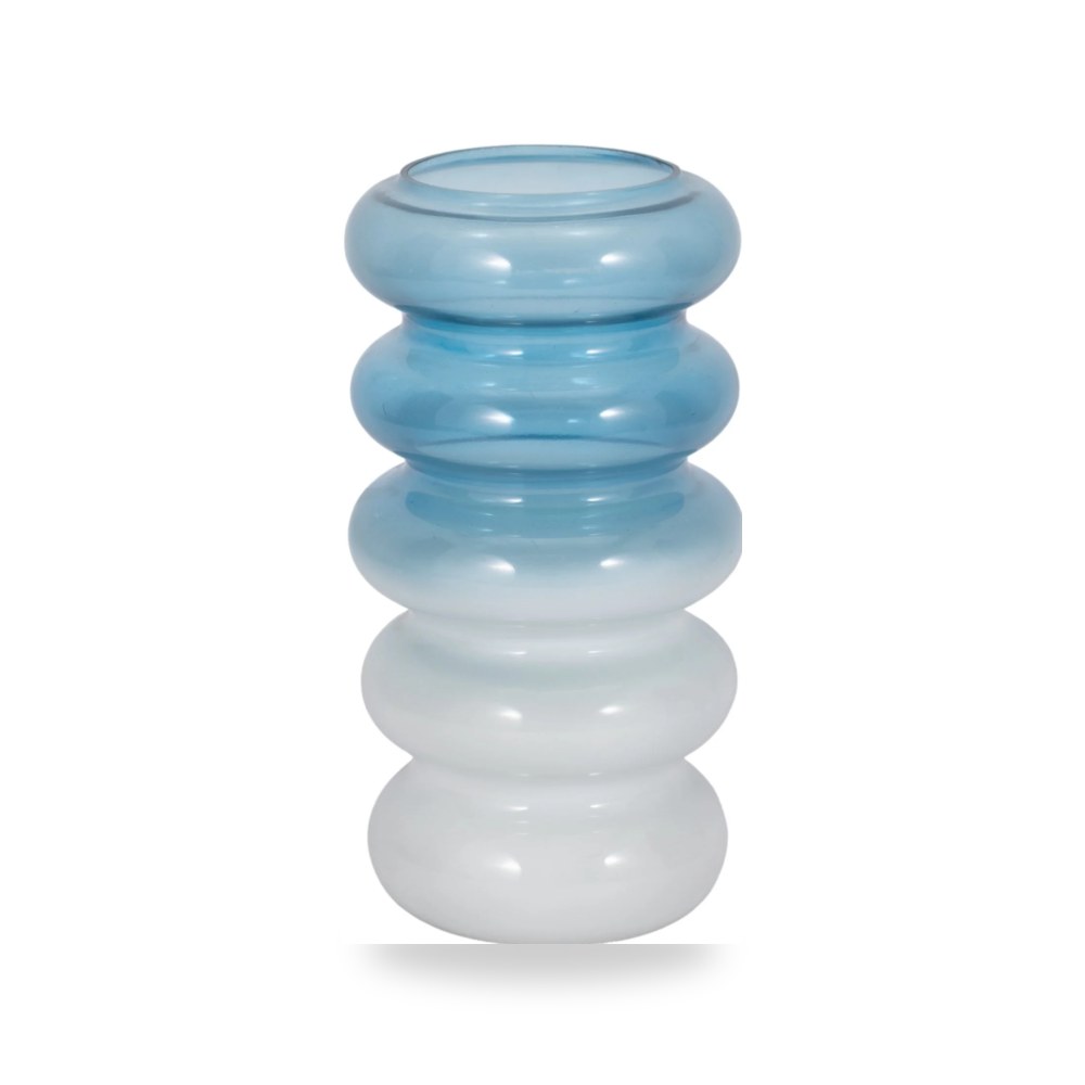 زجاج أزرق ACCORDION VASE, Sagebrook موديل 17568-01 Sagebrook Home