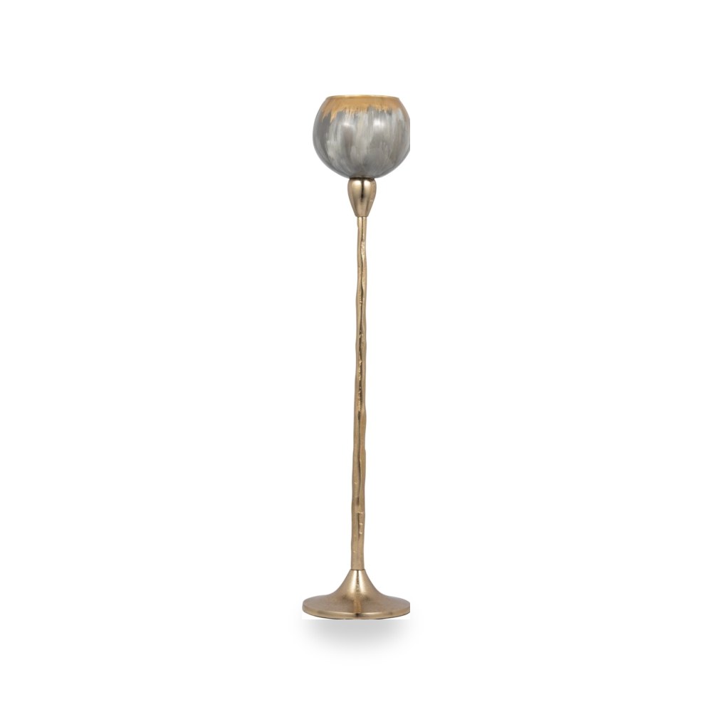 إضاءة زجاج رمادي TEALIGHT HOLDER, WICKHOM Sagebrook Home
