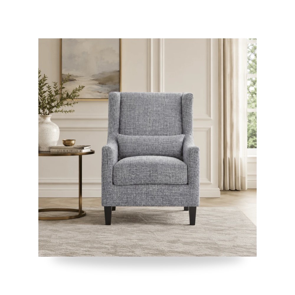 كرسي جلوس بتصميم أنيق - كرسي رمادي Elegant - طراز RF1622-00122
