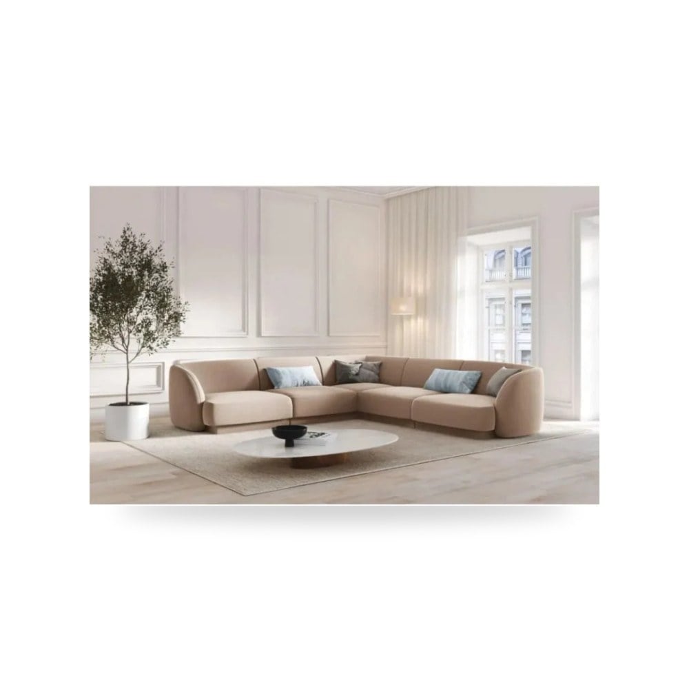أريكة قطيفة L Shape Alhome 280×140