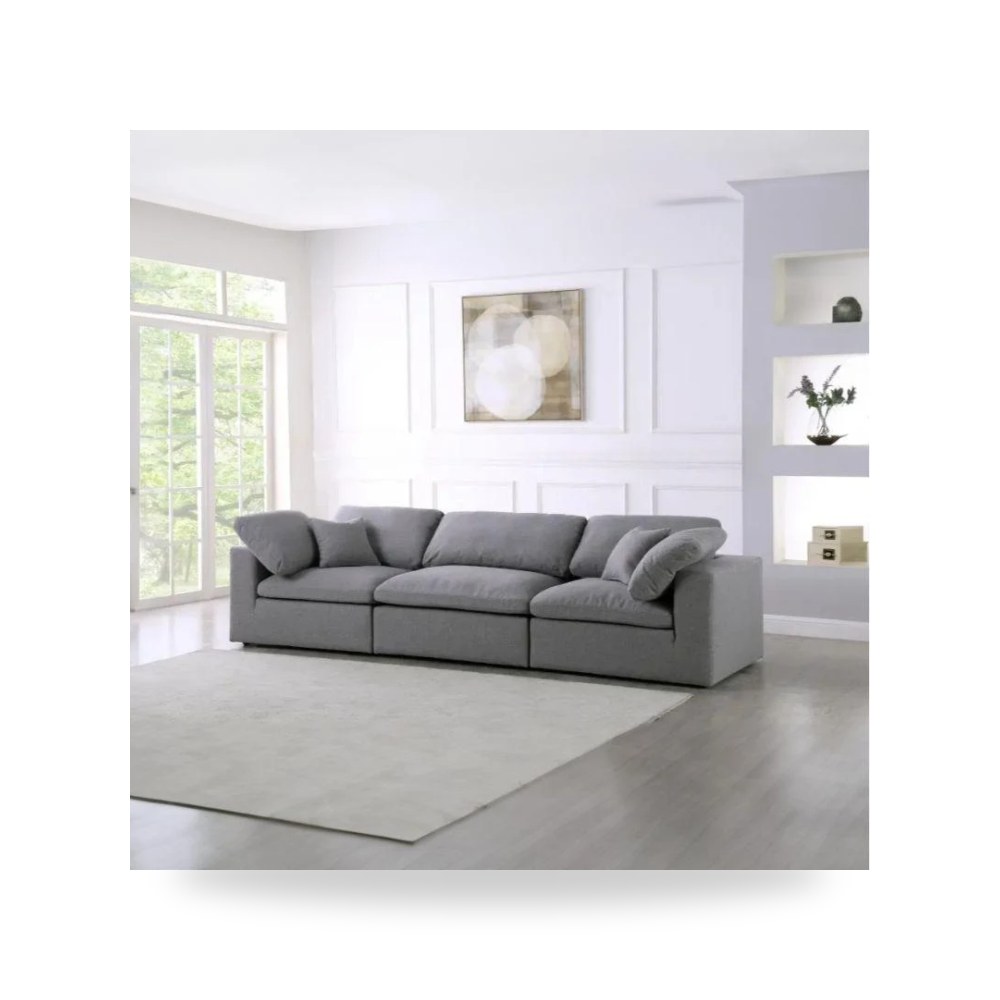 أريكة قطيفة رمادي Alhome Seater
