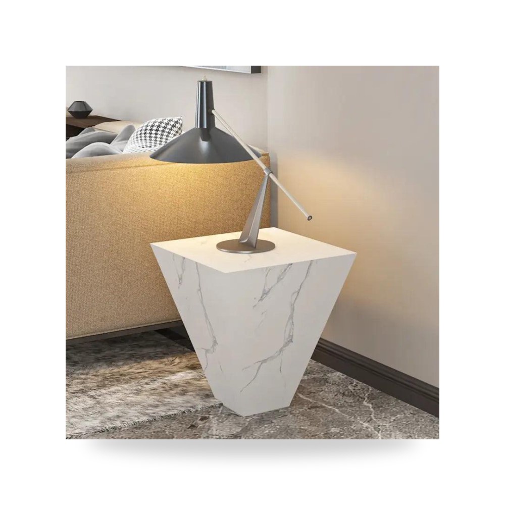 مرآة ديكور جدارية طاولة جانبية أبيض Alhome