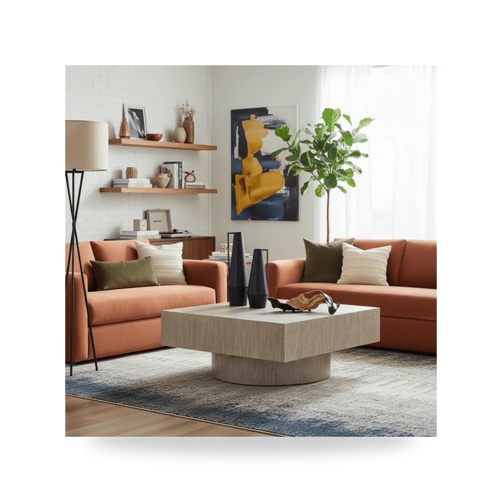طاولة قهوة مربعات هندسية آشلي Ashley Furniture موديل T712 8 موديل T712-8
