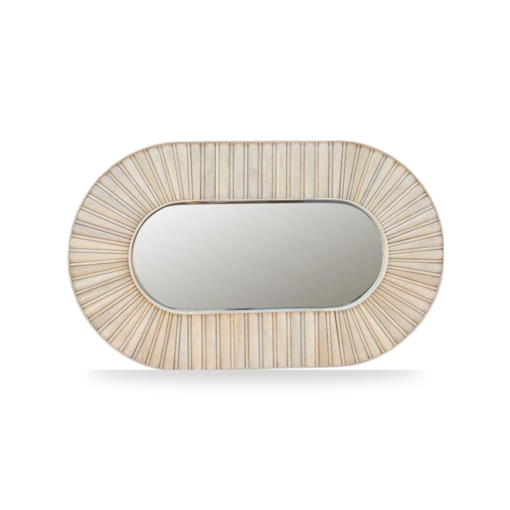 مرآة خشب أبيض Colmar Wash Sagebrook Home موديل EV22732