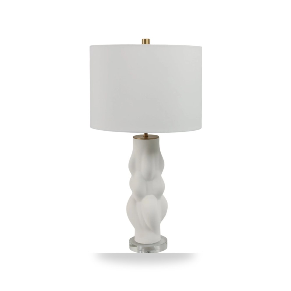 أباجورة إضاءة طاولة ومكتب 26" Romy 3d Printed Porcelain Sagebrook Home موديل EV51354