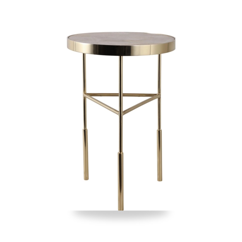 طاولة جانبية أبيض Chino Travertine من ساج بروك هوم Sagebrook Home موديل EV22229