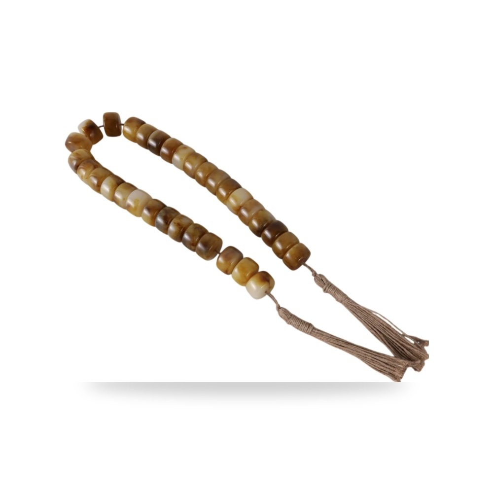 قلب كالون قفل سلندر 38" 1" RESIN BEADED GARLAND, بني Sagebrook Home