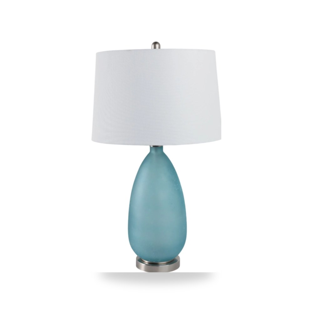 مصباح طاولة زجاج مثلج Sagebrook 29×17 موديل 51342-02 Sagebrook Home