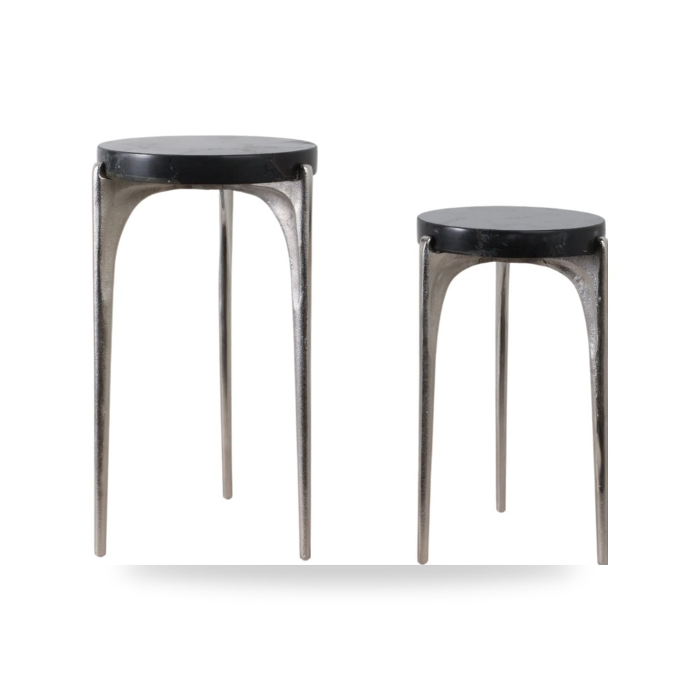 طاولة جانبية أسود S - 2 CANDO QUARTZ من ساج بروك هوم Sagebrook Home
