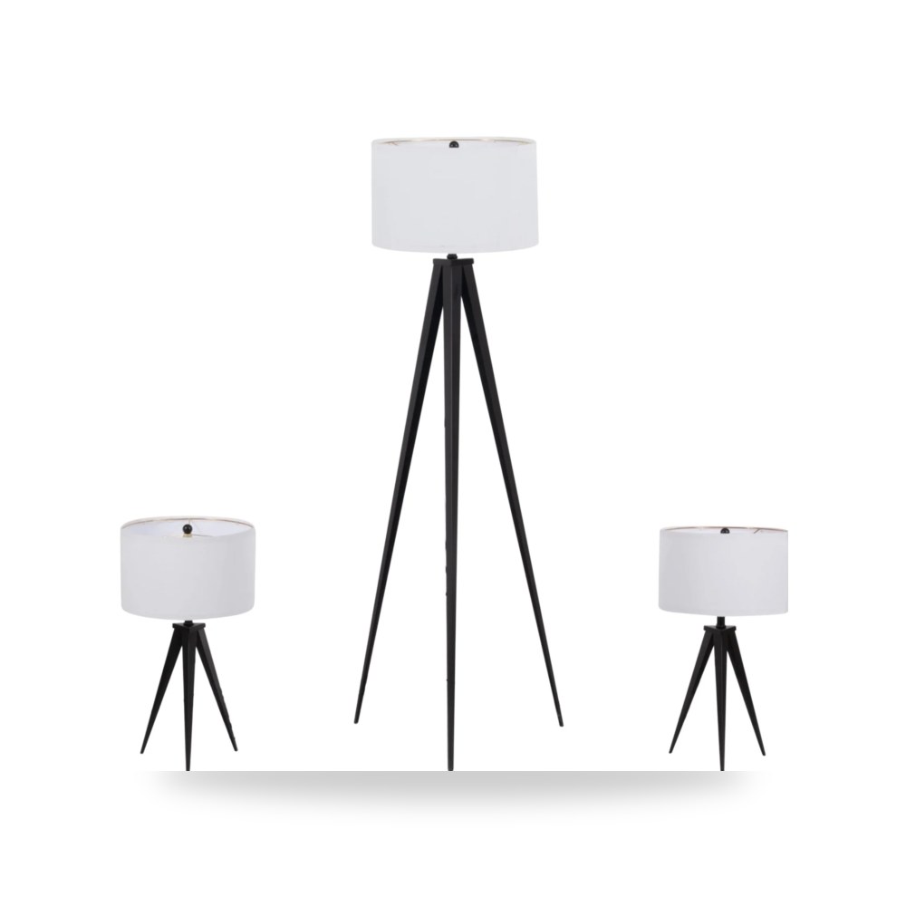 طاولة Metal,s - 3,23 - 60"h,&floor Tripod Lamps,blk Sagebrook Home
