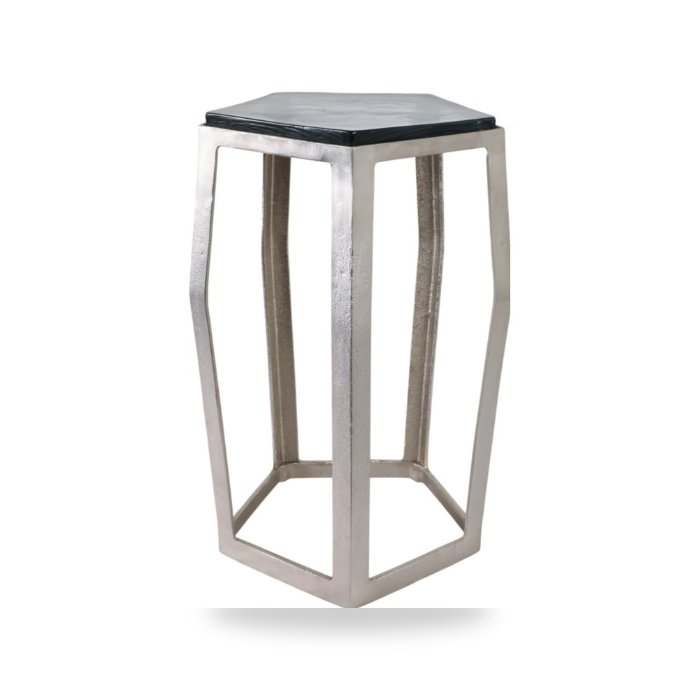 طاولة 22" Hettinger Accent فضي Sagebrook Home