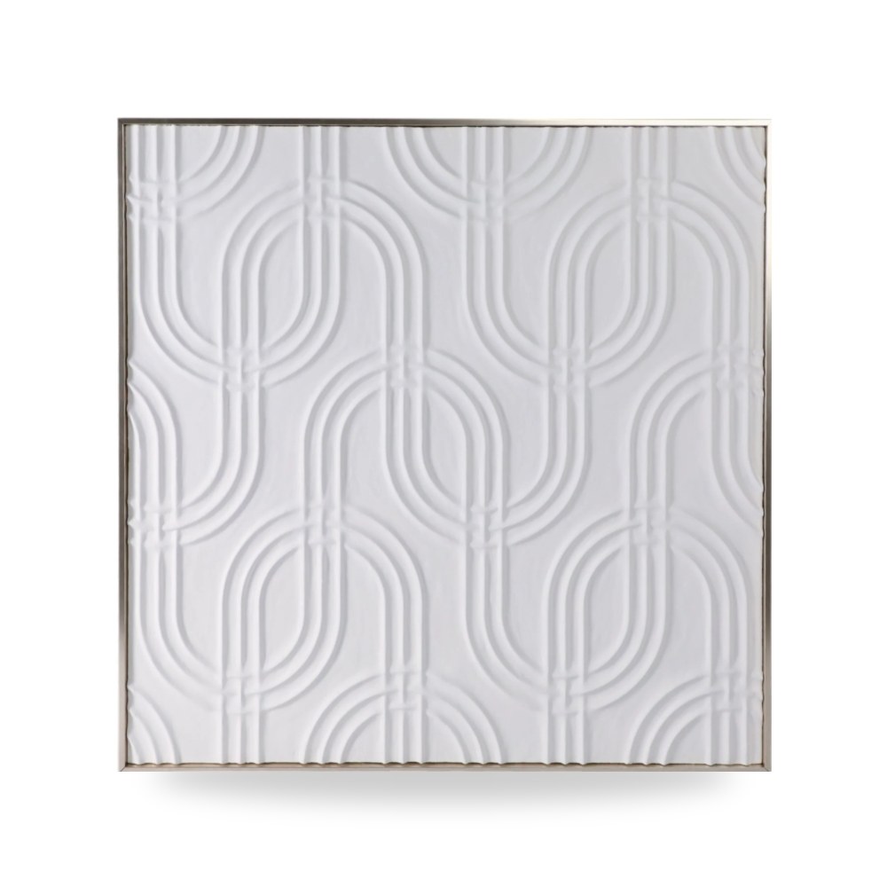 مرآة ديكور جدارية 40x40 أبيض Sagebrook Home موديل EV22051