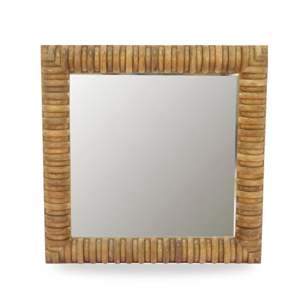 مرآة ديكور جدارية 40" Toulon Wood Wall , Natural Sagebrook Home موديل EV22734