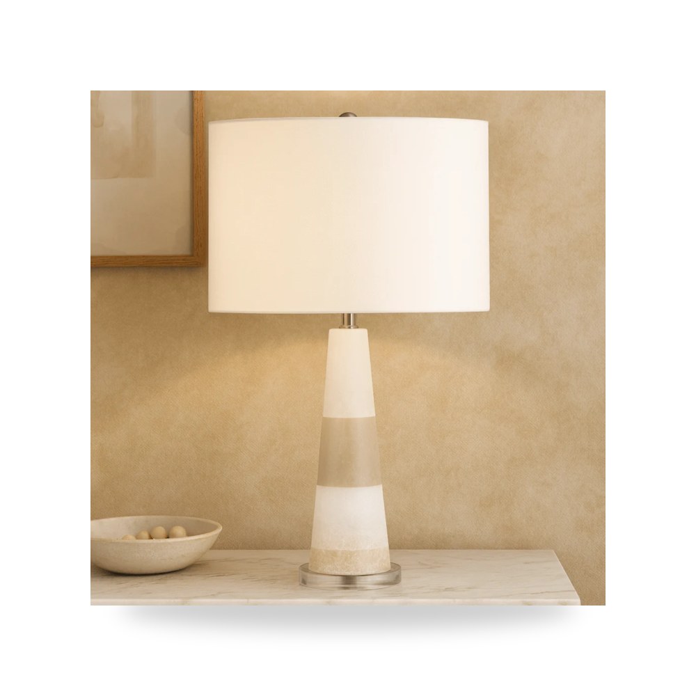 أباجورة إضاءة طاولة ومكتب 30" SHRILA ALABASTER Sagebrook Home