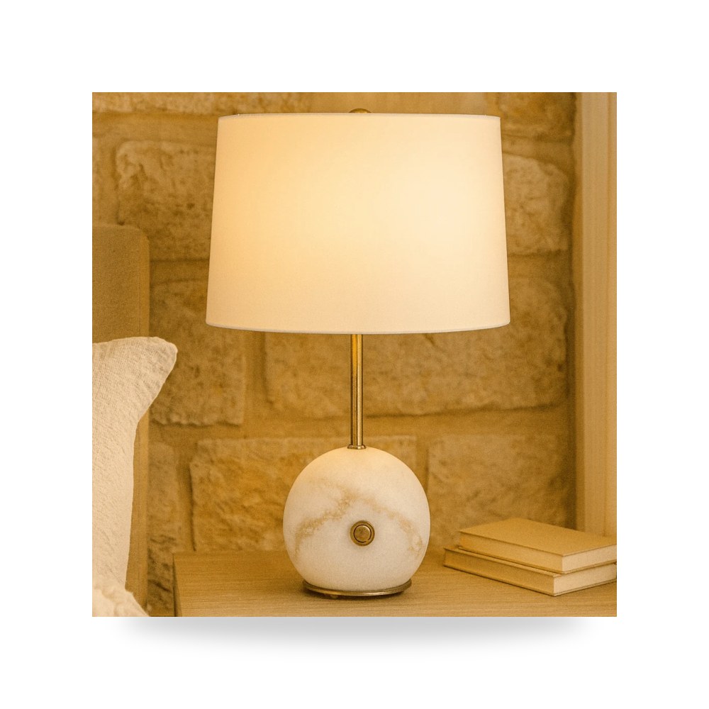 أباجورة إضاءة طاولة ومكتب 22" ASTER MARBLE Sagebrook Home