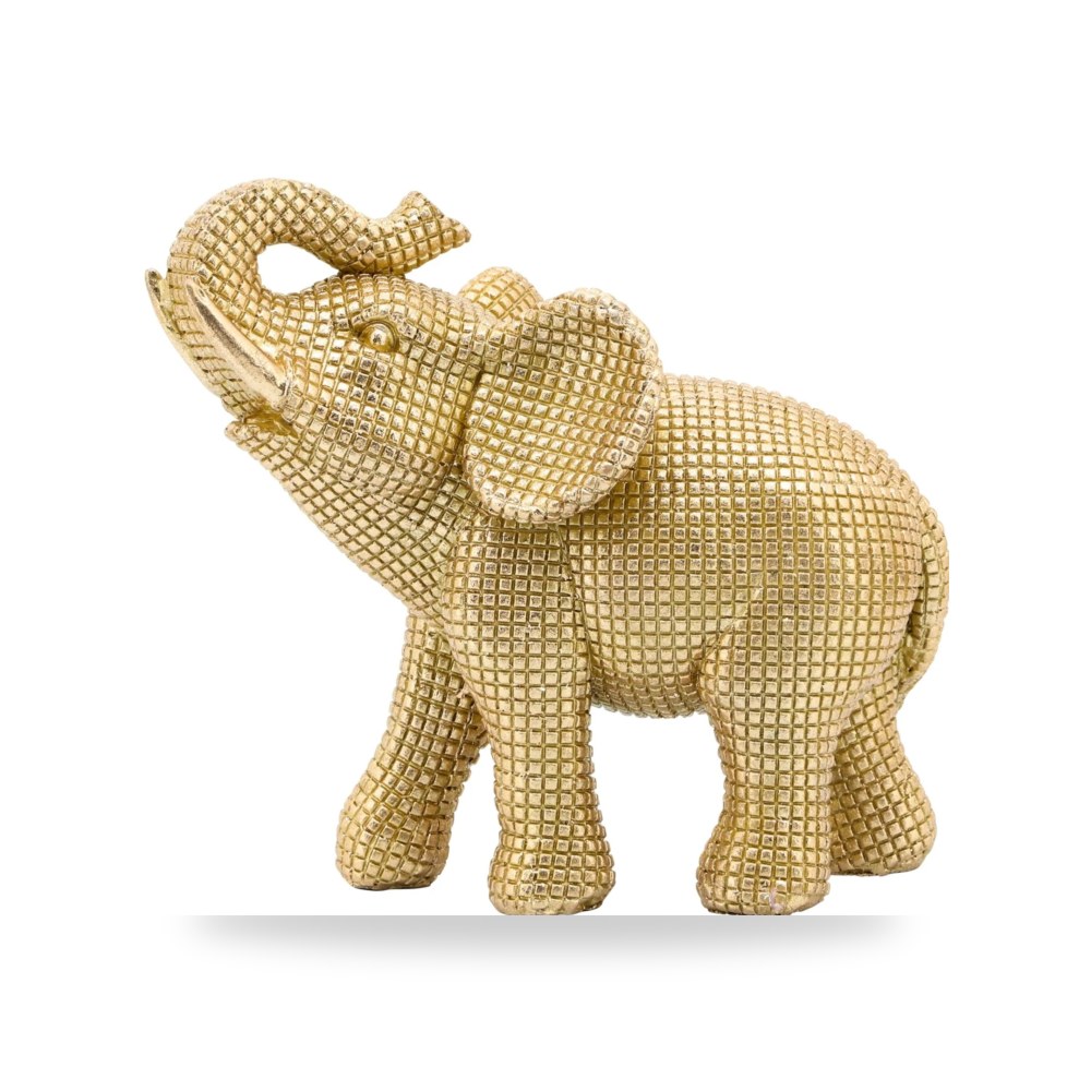 طاولة RESIN 7" ELEPHANT ACCENT, ذهبي Sagebrook Home