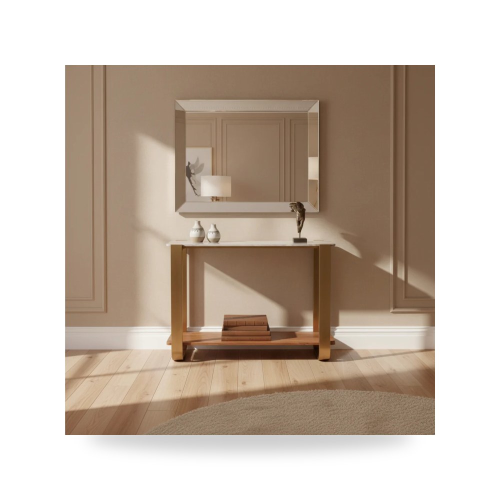 طاولة كونسول مدخل خشبية عصرية 107×79 سم من سيجبروك هوم Sagebrook Home