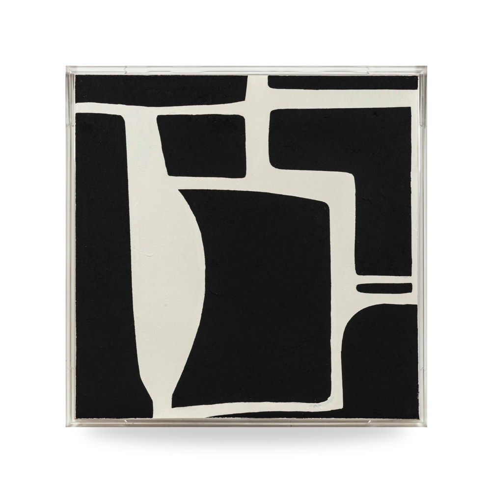 لوحة جدارية فنية 40X40 MERTON ACRYLIC FRAME HANDPAINTED Sagebrook Home موديل EV70441