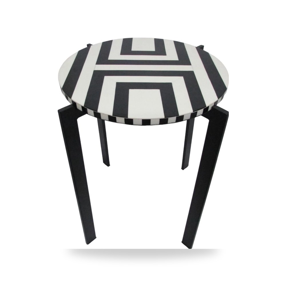 طاولة جانبية أبيض Blk Sagebrook Home موديل EV22182