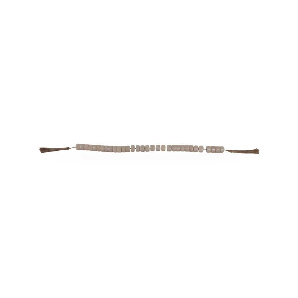 قلب كالون قفل سلندر 38" 1" Resin Beaded Garland, Ivory Sagebrook Home