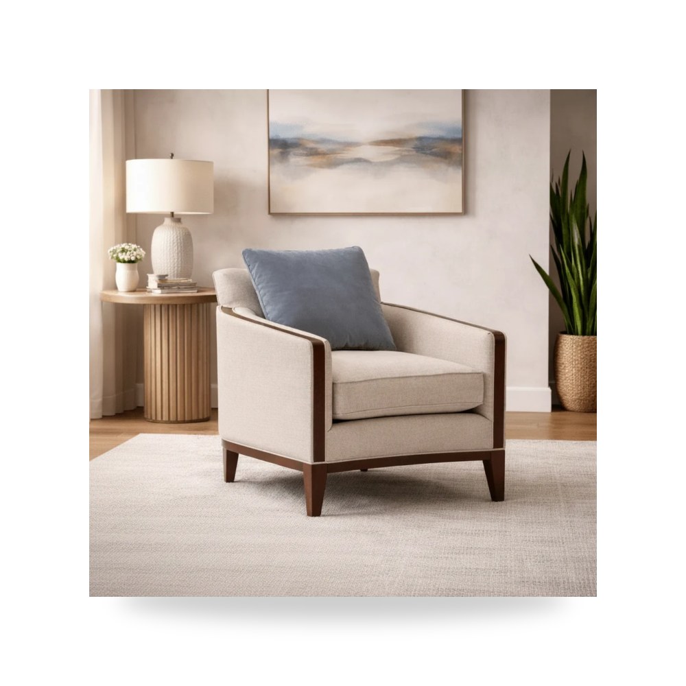 كرسي جلوس بتصميم أنيق - كرسي أزرق  - طراز R2304-000121V1