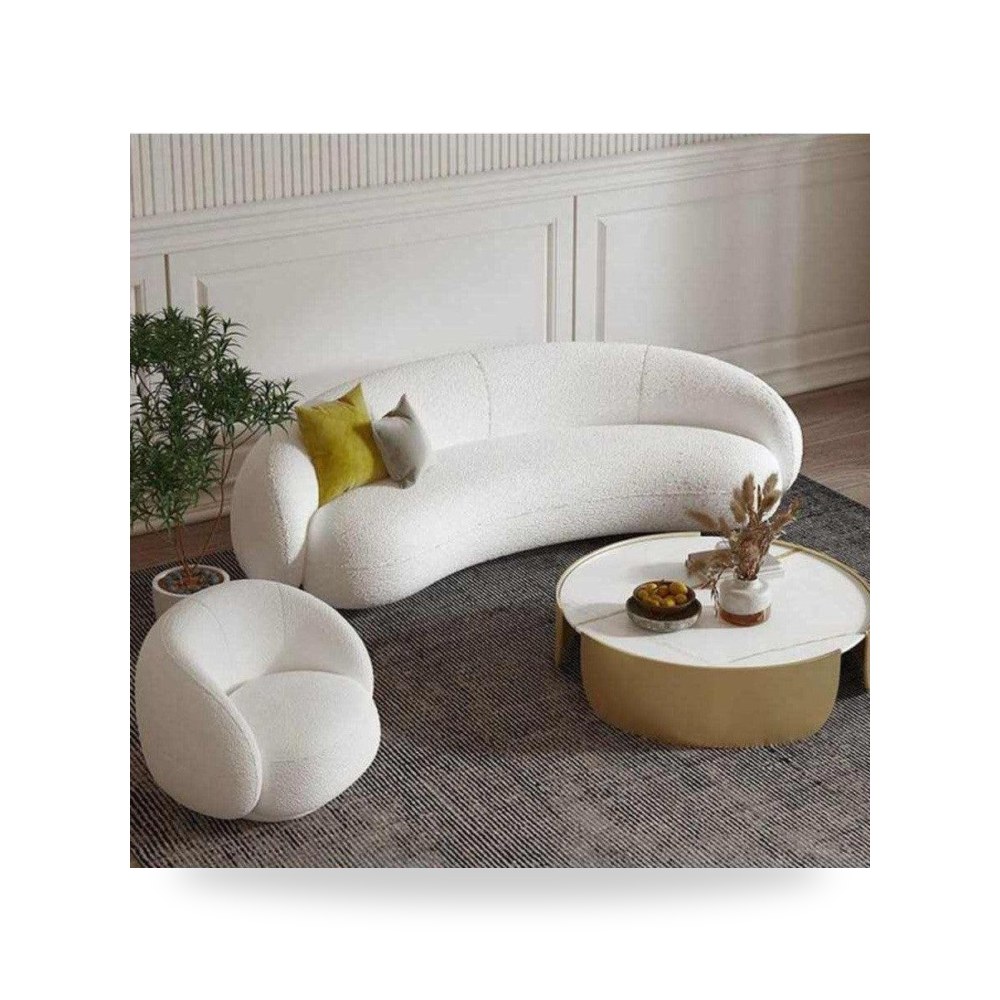 طقم كنب غرفة معيشة أبيض Alhome موديل AL-141