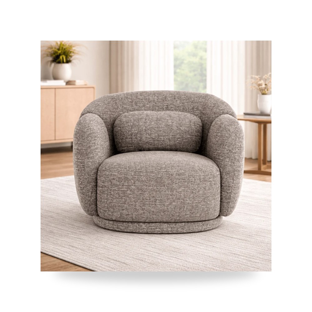 كرسي بذراعين فاخر - Bounty Grey Accent Chair - طراز R1572-000522