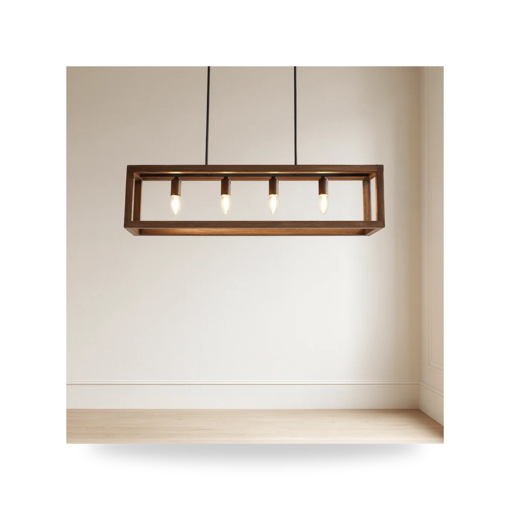 ثريا معلقة فاخرة - METAL 4 LIGHT CHANDELIER WITH BLACK MESH DIFFUSER - من Sagebrook Home