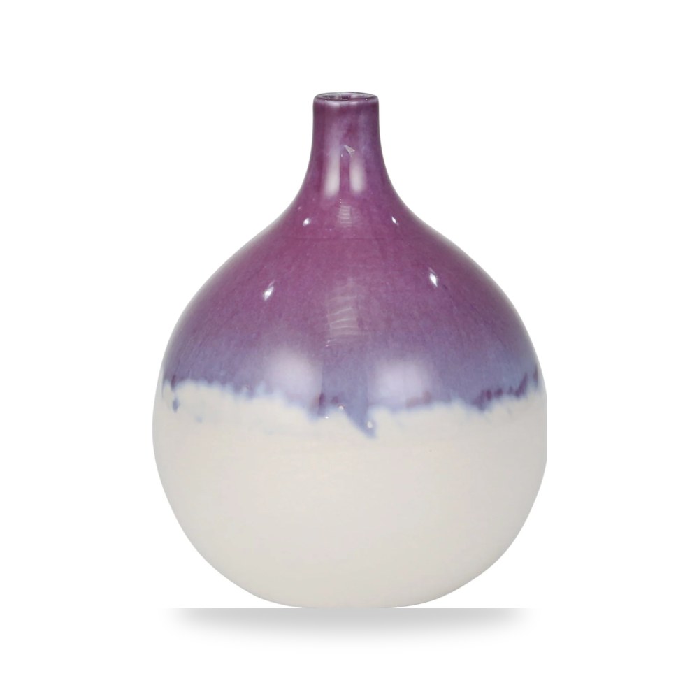 مزهرية فازة ديكور PURPLE - 7.75" أبيض Sagebrook Home