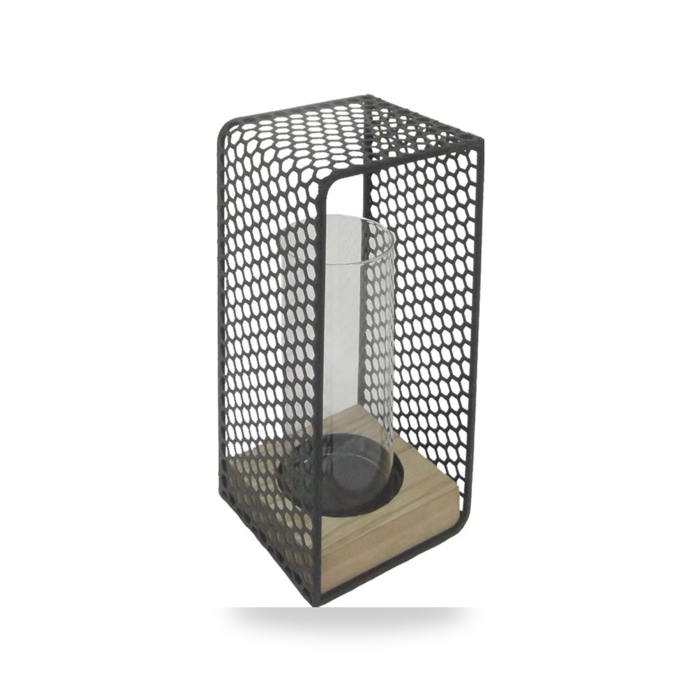 زجاج أسود Metal, Candle Holder من ساج بروك هوم Sagebrook Home