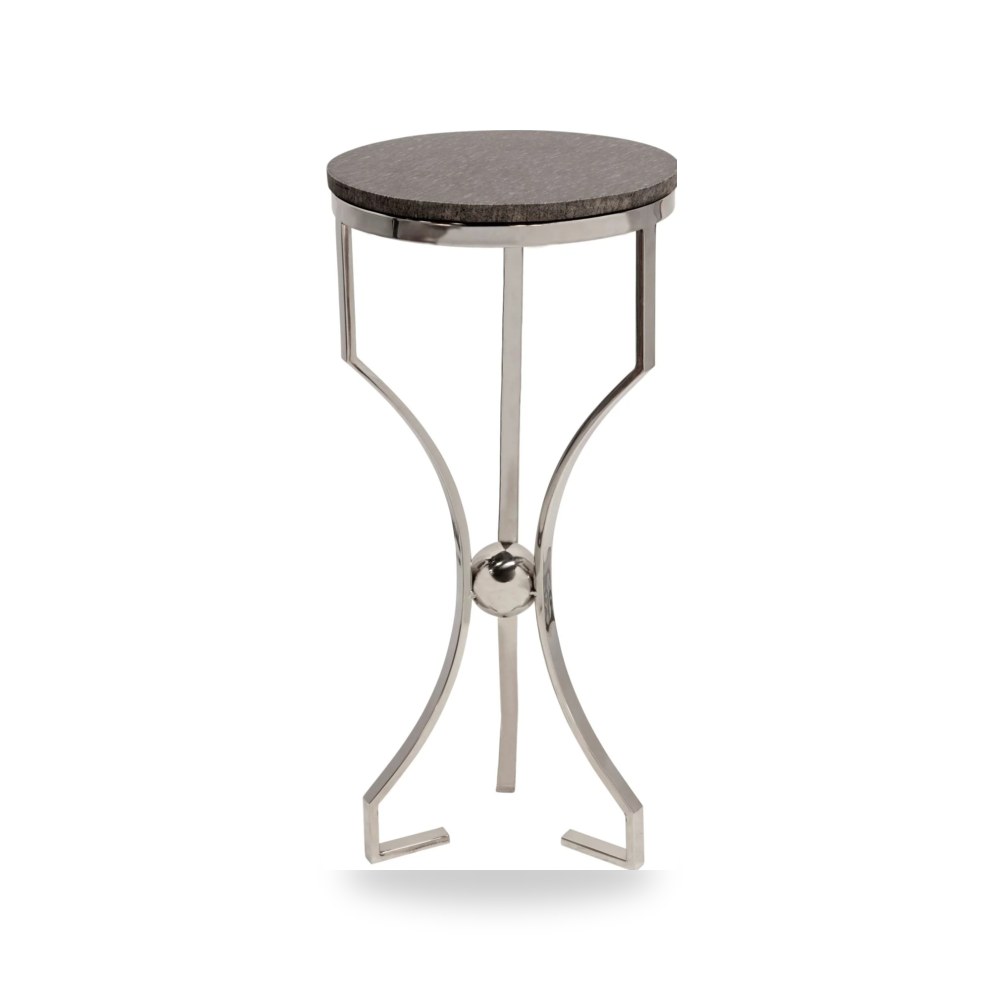 طاولة زجاج فضي METAL - MARBLE, HOURGLASS LEGS من ساج بروك هوم Sagebrook Home
