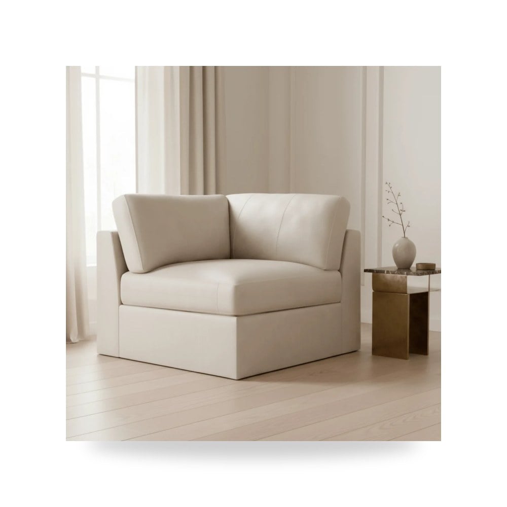 كرسي جلوس بتصميم أنيق - Stafford Leather Corner Chair - من Bernhardt - طراز 4832LGO