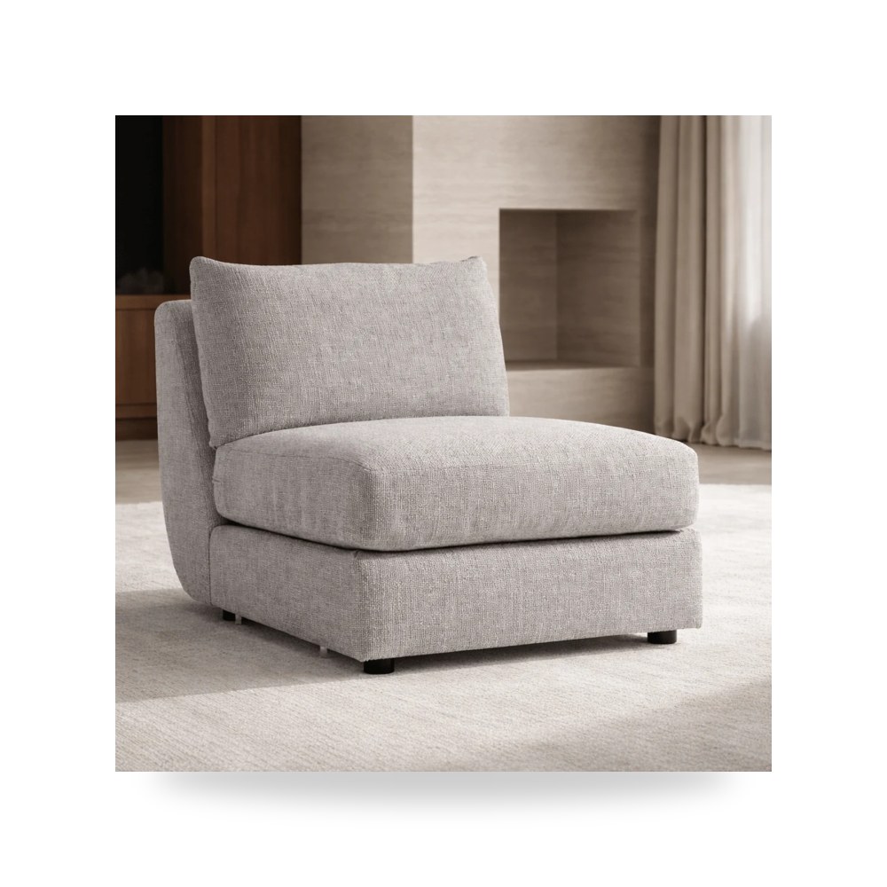 كرسي جلوس بتصميم أنيق - Moretti Fabric Armless Chair - من Bernhardt - طراز N1430
