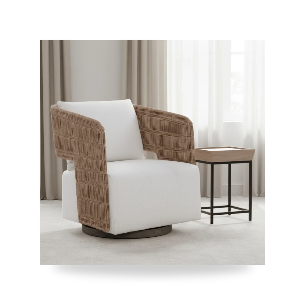 كرسي جلوس بتصميم أنيق - Bernhardt Maldives Swivel Chair - طراز O2352S