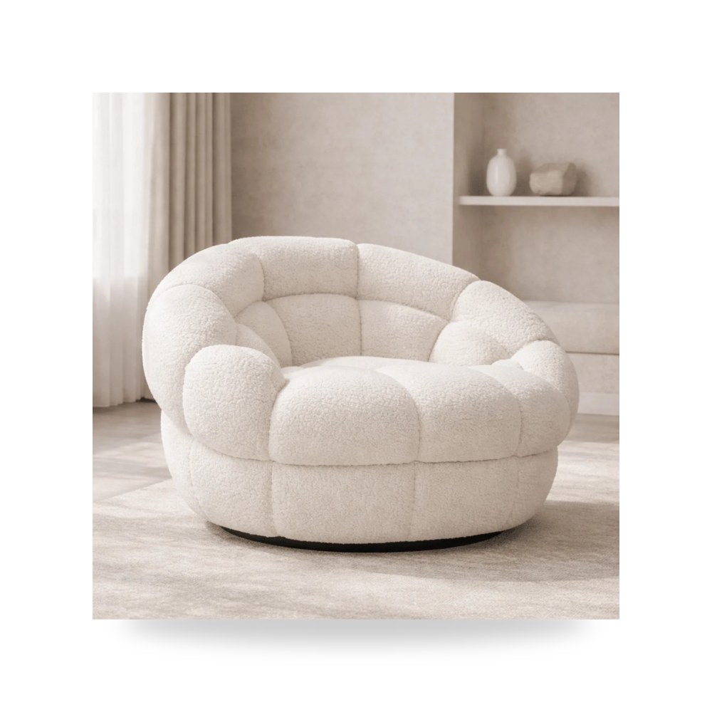 كرسي جلوس بتصميم أنيق - Coco Fabric Swivel Chair - من Bernhardt - طراز B973SO