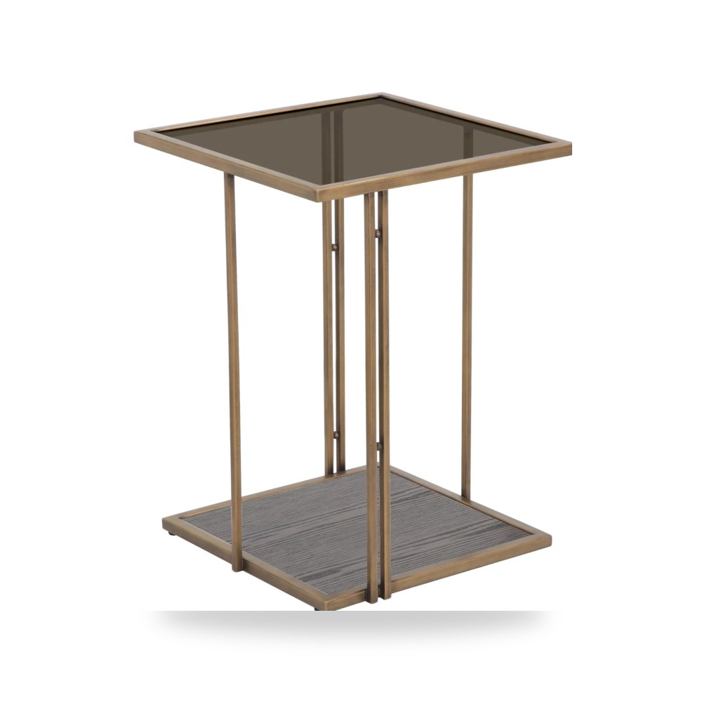 طاولة جانبية خدمة Emma Ash & Glass بني توف فيرنتشر TOV Furniture