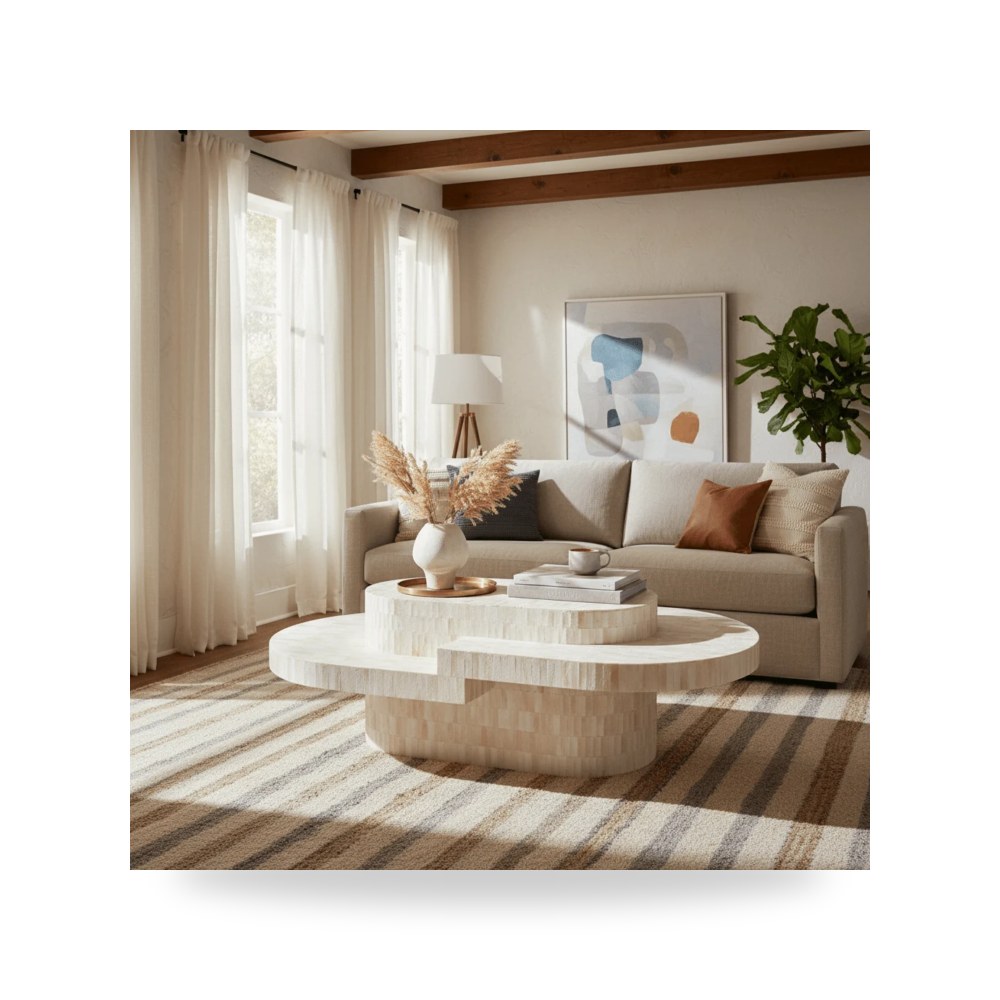 طاولة قهوة خشب INLAY NATURAL Sagebrook Home موديل 18532