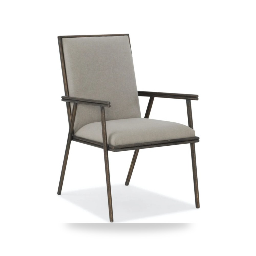 كرسي طعام فاخر - كرسي طعام أحمر Hooker معتمد - من Hooker Furniture - طراز 6200-75401-GRY