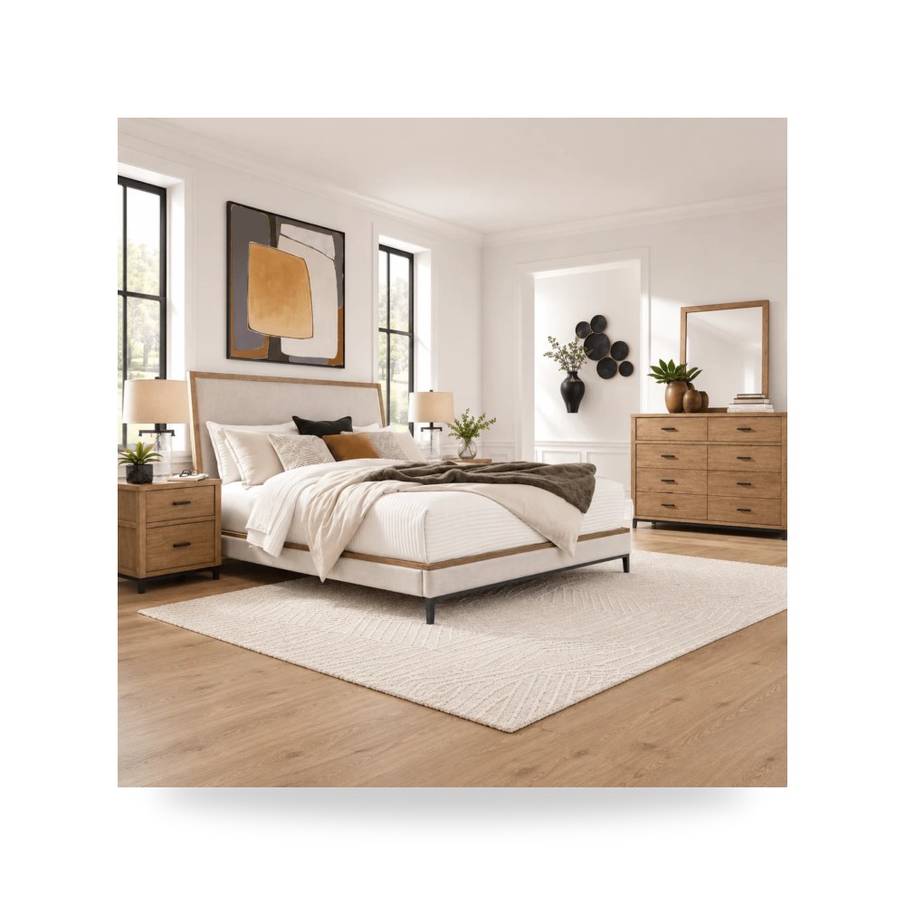 أثاث غرف نوم وأسرّة - طقم غرفة نوم أحمر Ashley موديل B622 KingSet