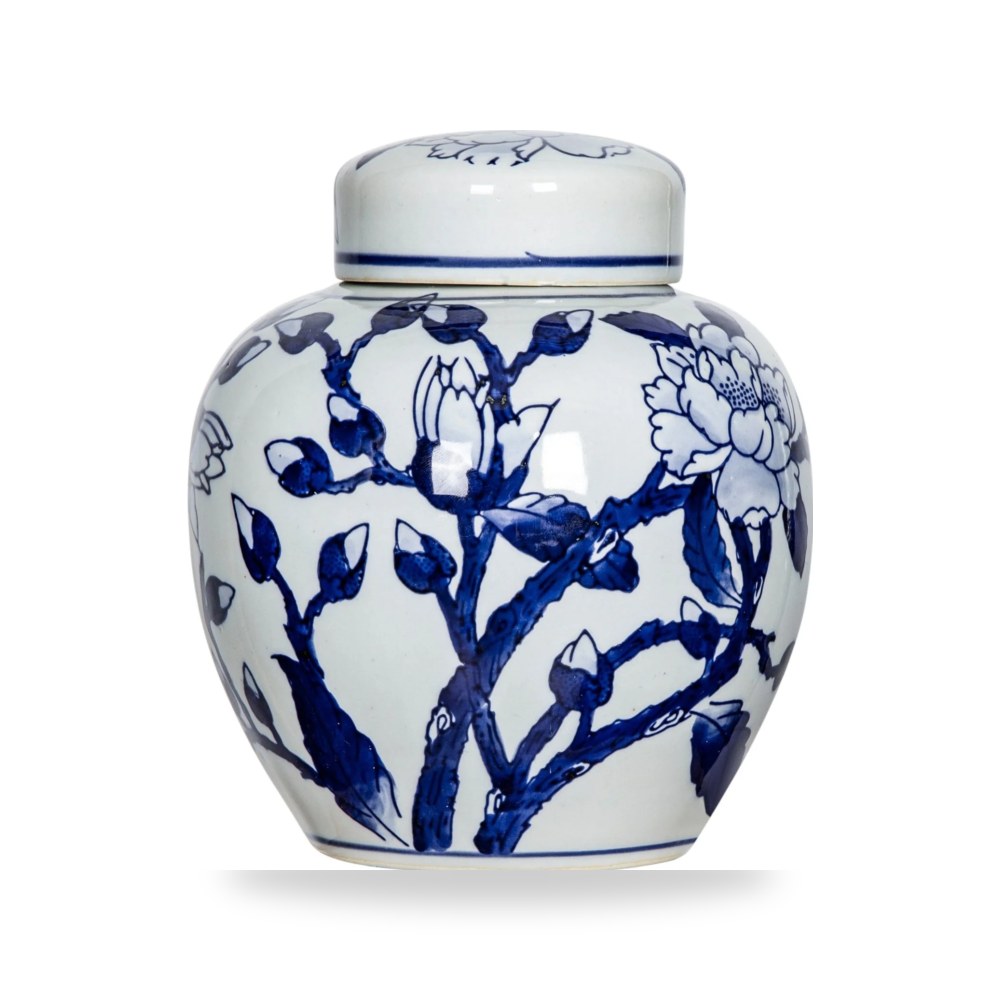 أبيض Magnolia Jar, Blue - White روتس