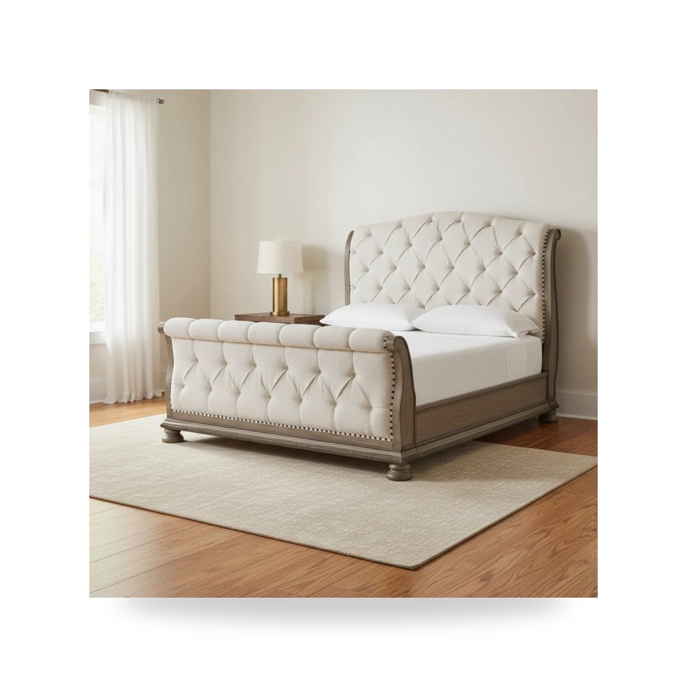 سرير نوم فاخر - سرير أحمر Ardenfield Queen Sleigh - طراز B944-Queen