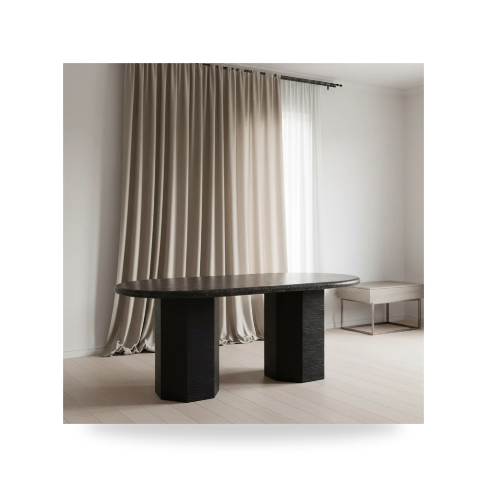 طاولة طعام Sartoria Granite أسود موديل GK-1131-02-0 Moe's Home