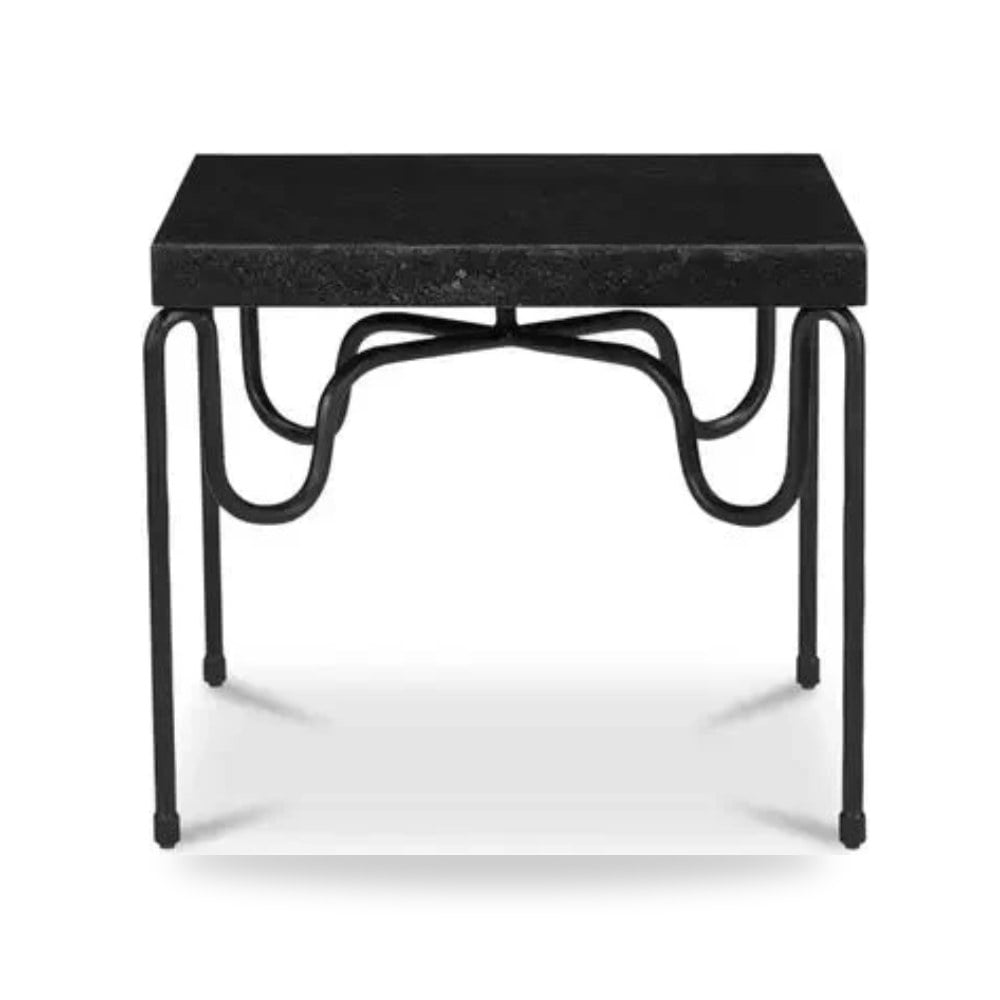 كراسي ومقاعد فاخرة - Getty Side Table Black Granite - من Moe's Home - طراز QJ-1025-02-0