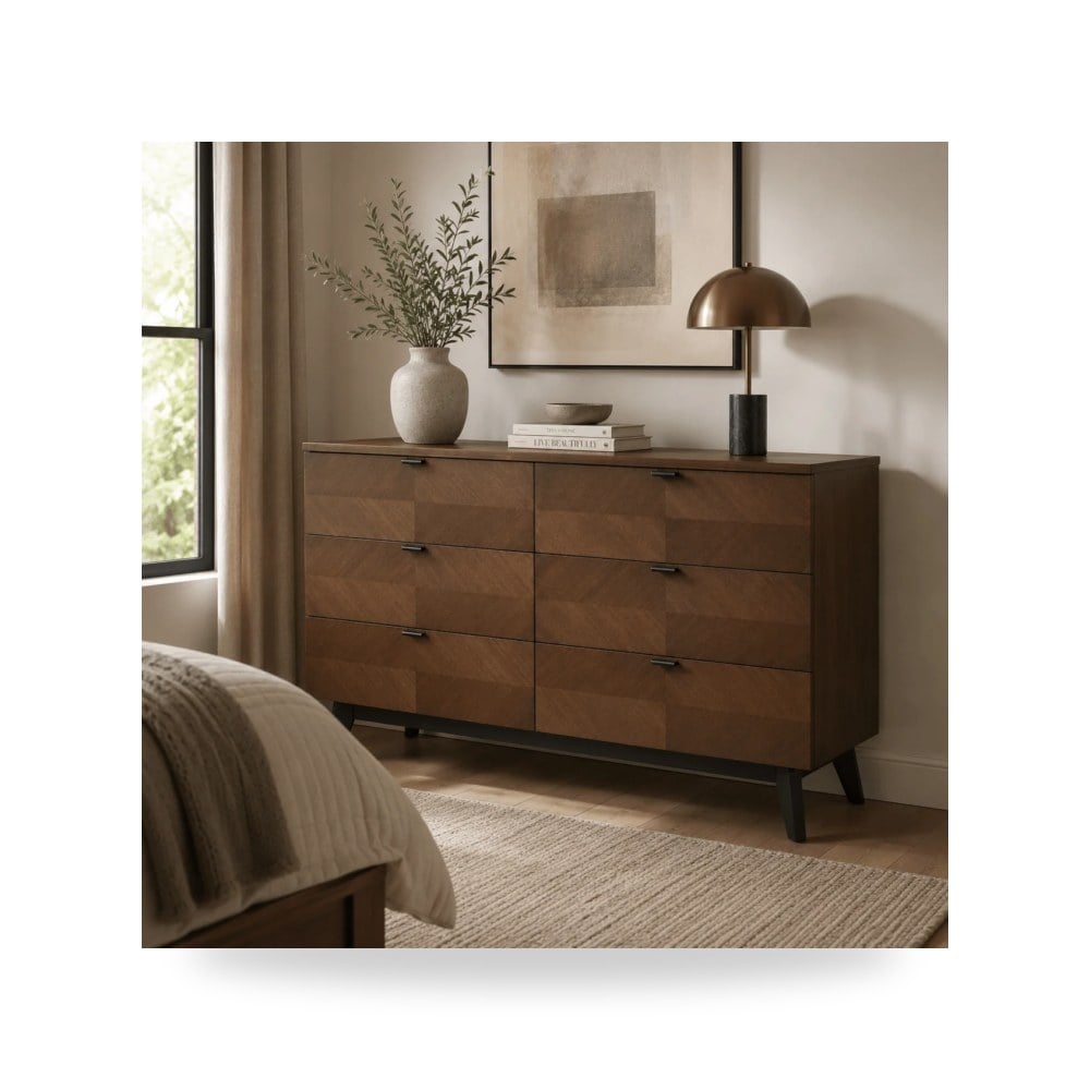 وحدة أدراج وكومودينة غرف نوم - Febe Dresser - طراز R1917-B0002DT