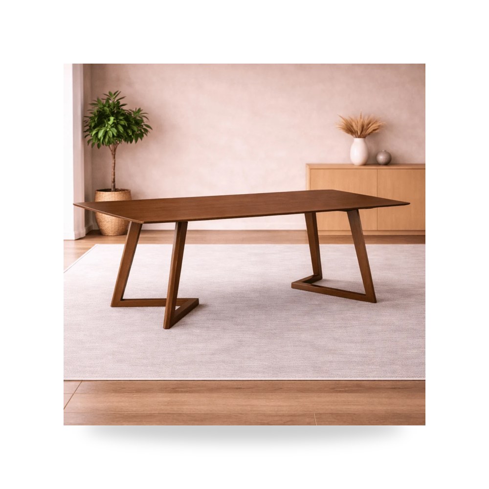 كرسي طعام فاخر - طاولة طعام بني موديل TS 1005 - طراز TS-1005-6DT