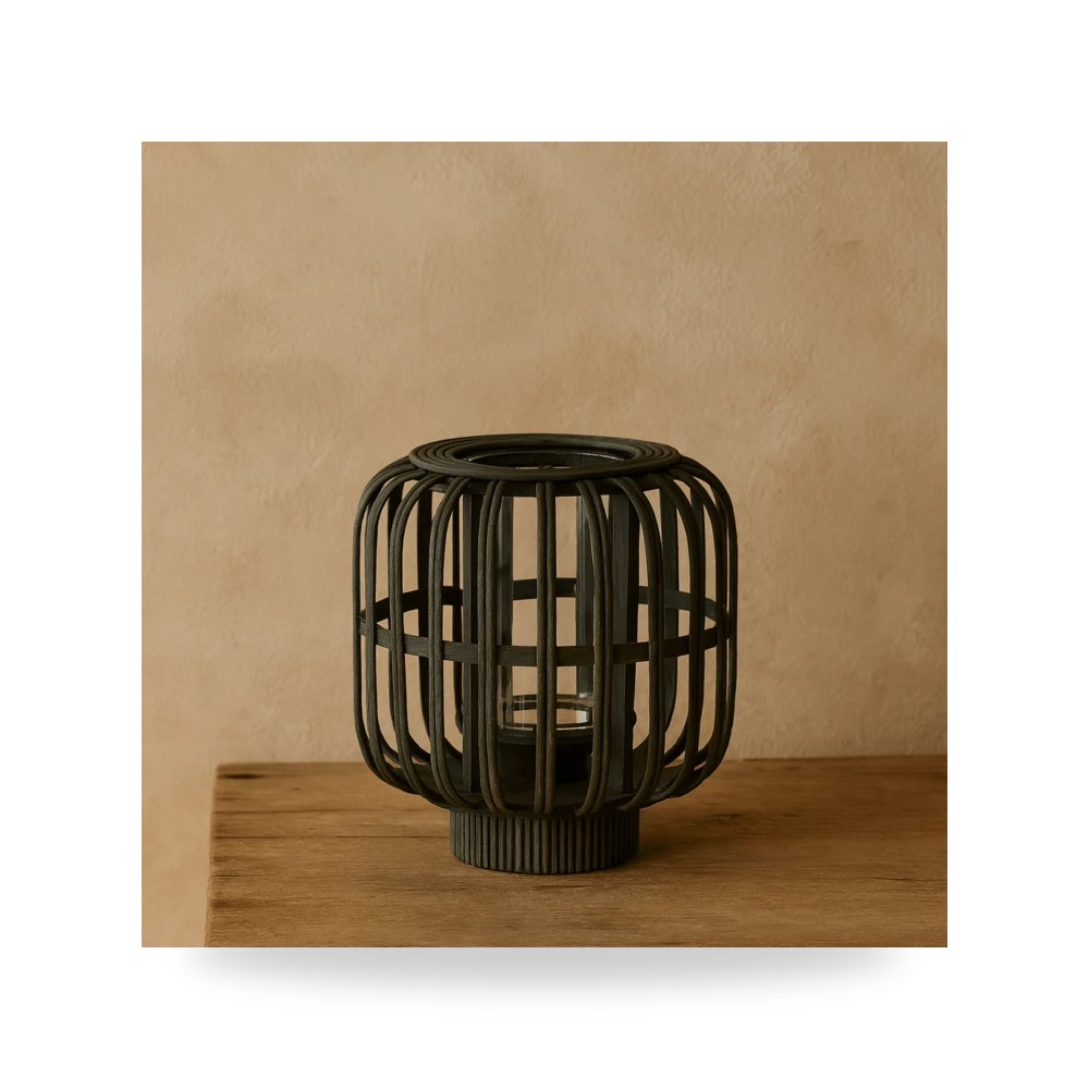 فانوس أخضر DARK SMALL, 18*18*22 CM موديل 100077502 Alrugaib Furniture X Nice