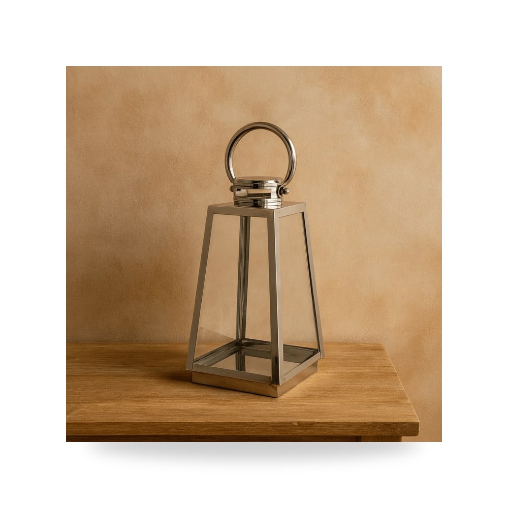 فانوس فولاذ فضي ST.STEEL CM 16×16 موديل 100074182 Alrugaib Furniture X Nice