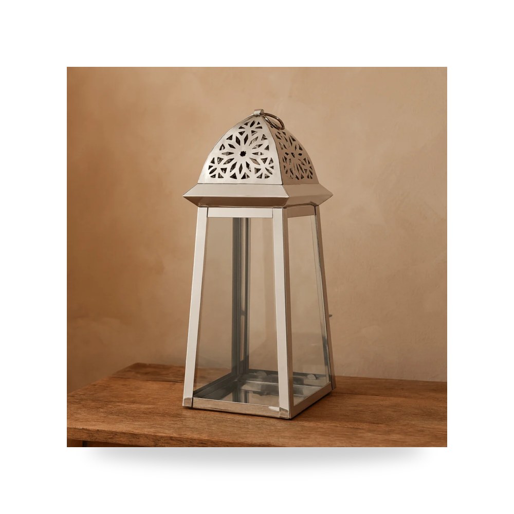 فانوس فضي MEDIUM CM 50×20 موديل 100075790 Alrugaib Furniture X Nice