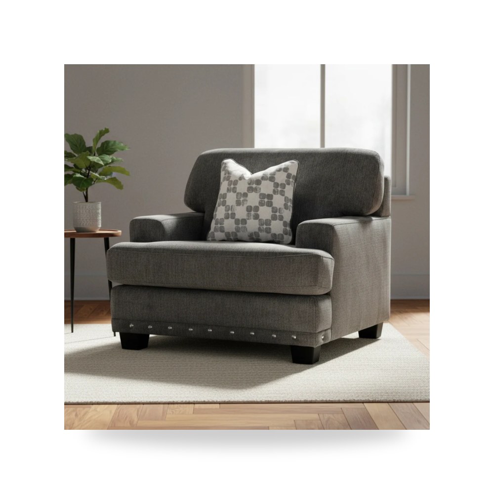كرسي جلوس بتصميم أنيق - كرسي رمادي Daxon - طراز WHC11821