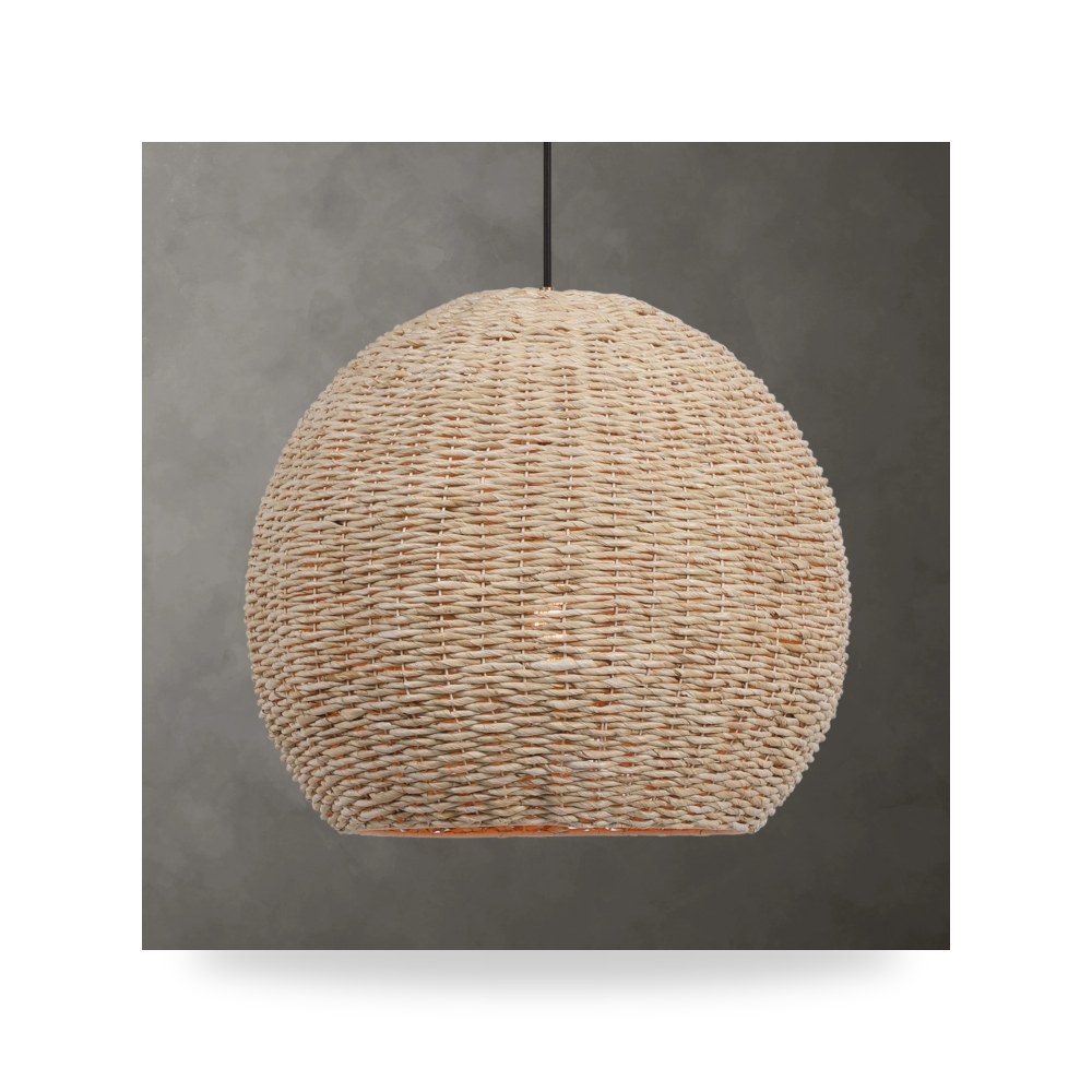 مصباح إضاءة متدلي - Seagrass 1 Light Dome Pendant - من Uttermost - طراز 21536-UTT - مقاس